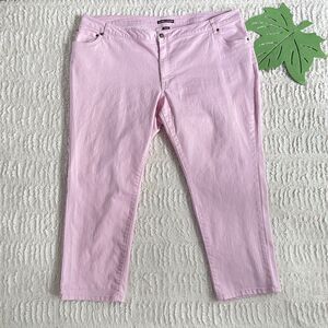 Jessica London Straight Leg Jeans Plus Size 22 Petite Light Pink Stretch